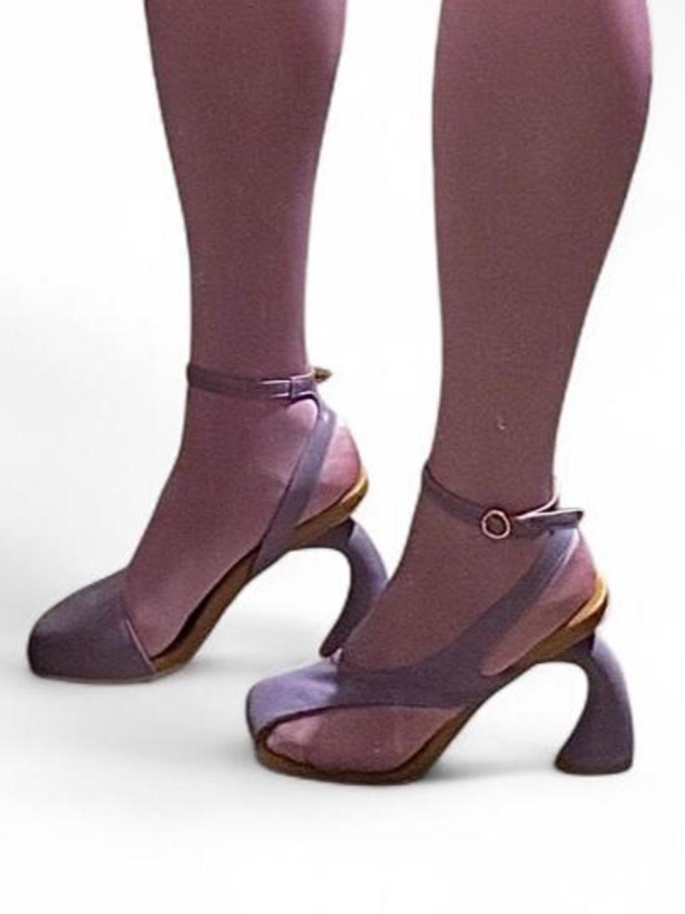 Purple tabi heels